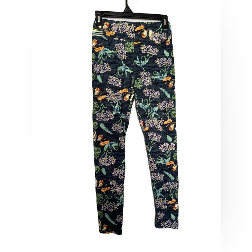 Lularoe One Size leggings floral birds